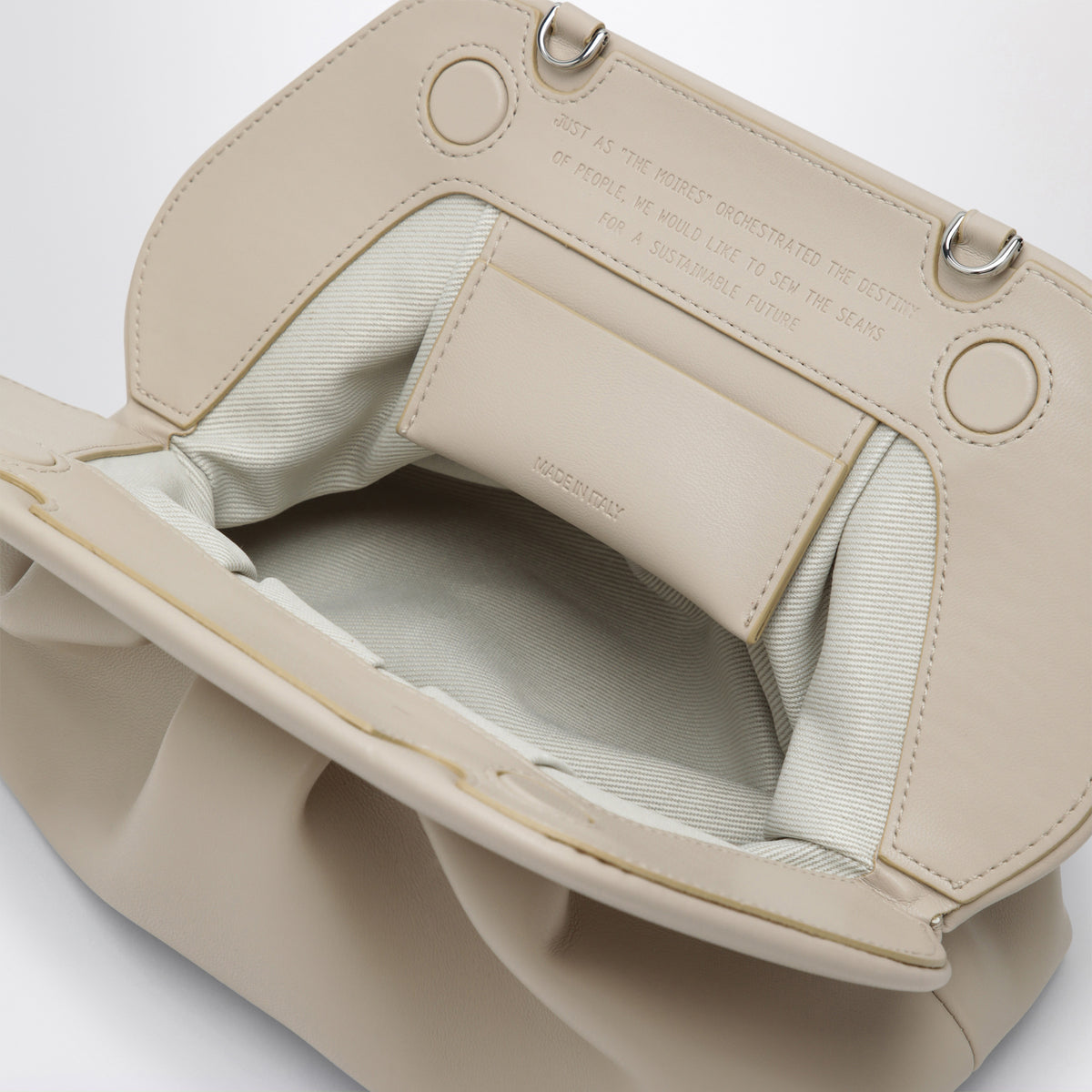 Pochette Bios beige taupe in ecopelle