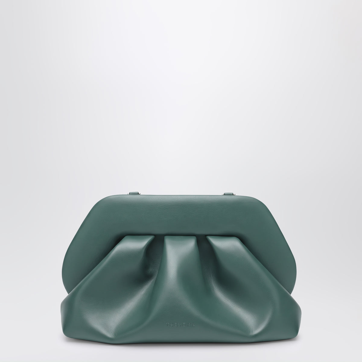 Pochette en cuir de veau vert Bios
