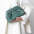Pochette en cuir de veau vert Bios