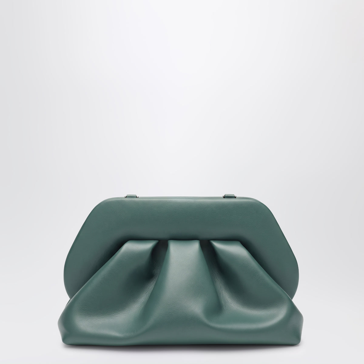 Pochette en cuir de veau vert Bios