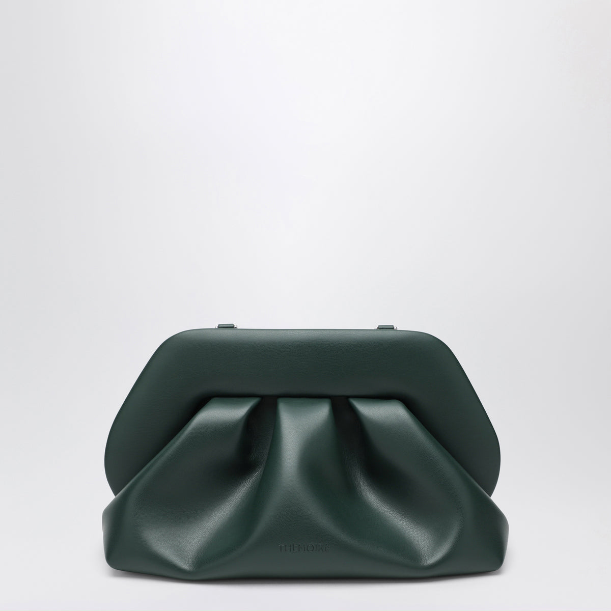 Pochette Bios en cuir de veau vert olive foncé