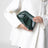 Pochette Bios en cuir de veau vert olive foncé