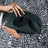 Pochette Bios verde pino in ecopelle effetto coccodrillo