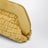 Pochette Bios gialla in ecopelle effetto suede intrecciata