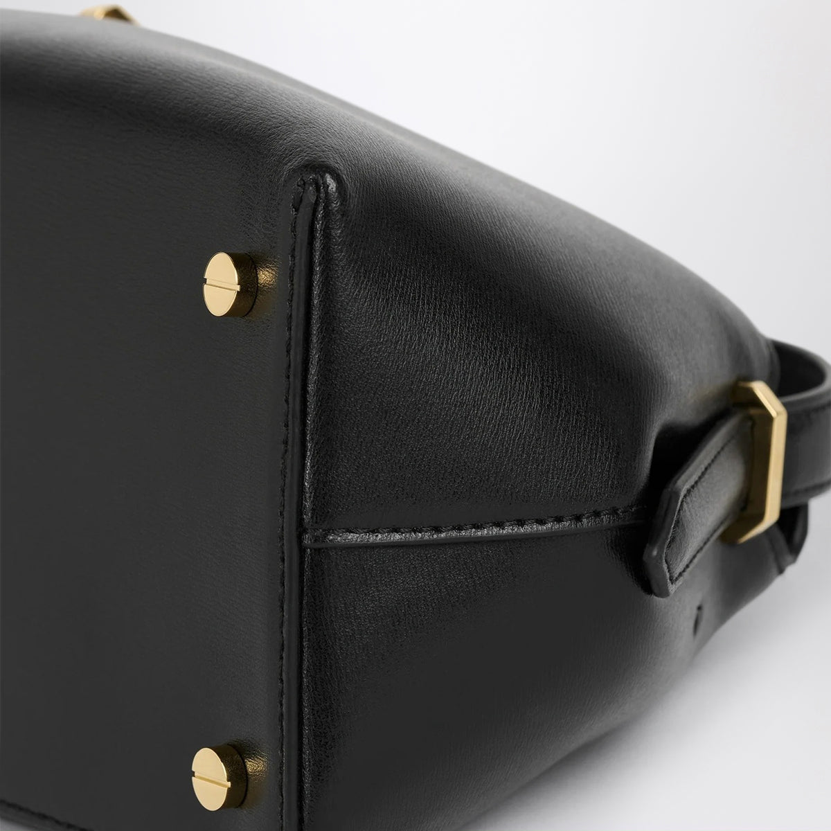 Borsa a tracolla T-Lock nera in pelle