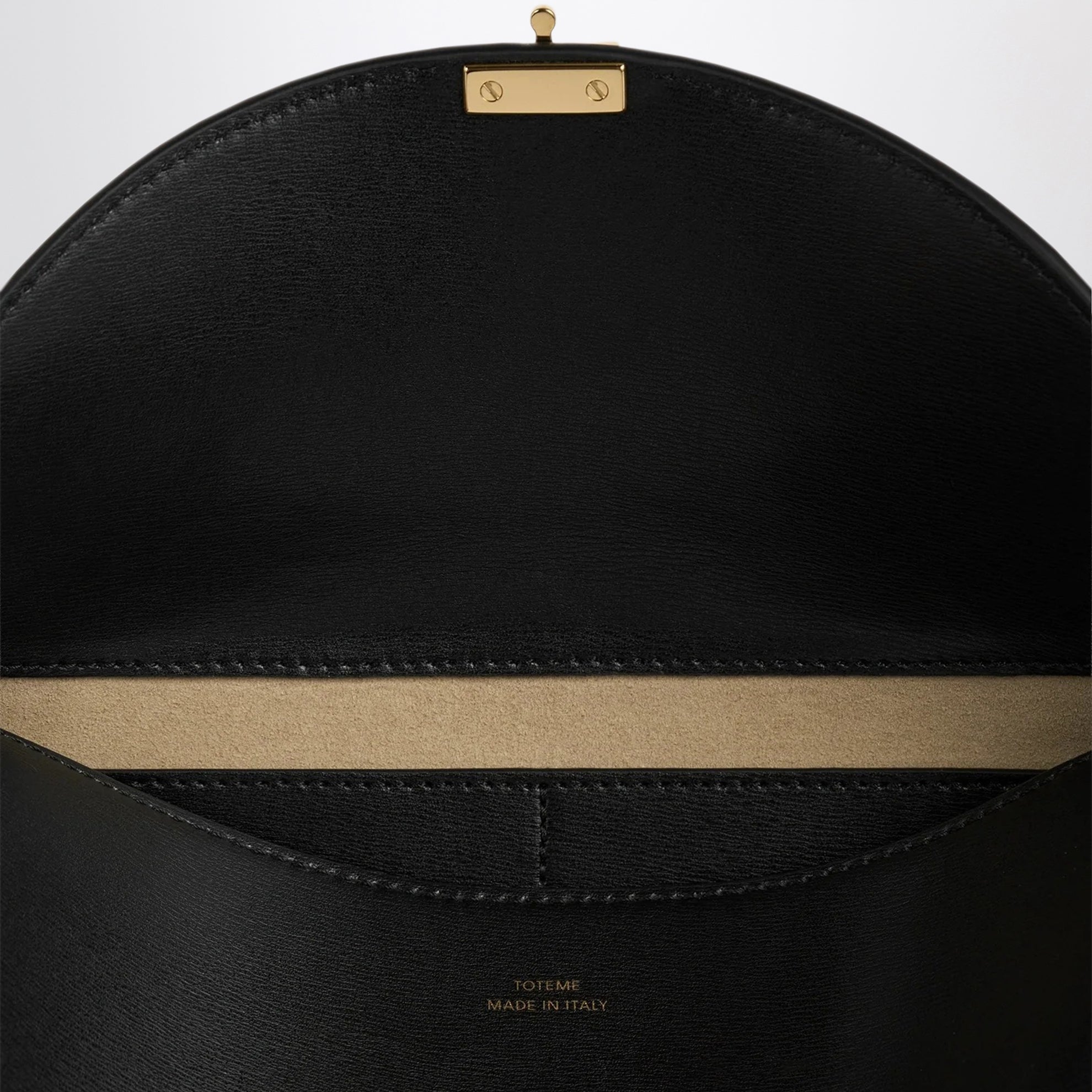 Borsa a tracolla T-Lock nera in pelle