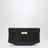 Borsa a spalla Clip in pelle effetto coccodrillo nera