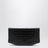 Clip croc-embossed leather shoulder bag in black