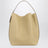 Mittelgroße beige Tote Bag aus genarbtem Leder