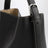 Petit sac tote Belted noir en cuir grainé