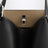 Petit sac tote Belted noir en cuir grainé