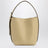 Kleine beige Belted Tote Bag aus Leder