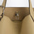 Kleine beige Belted Tote Bag aus Leder