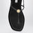 Black nappa T-strap sandals