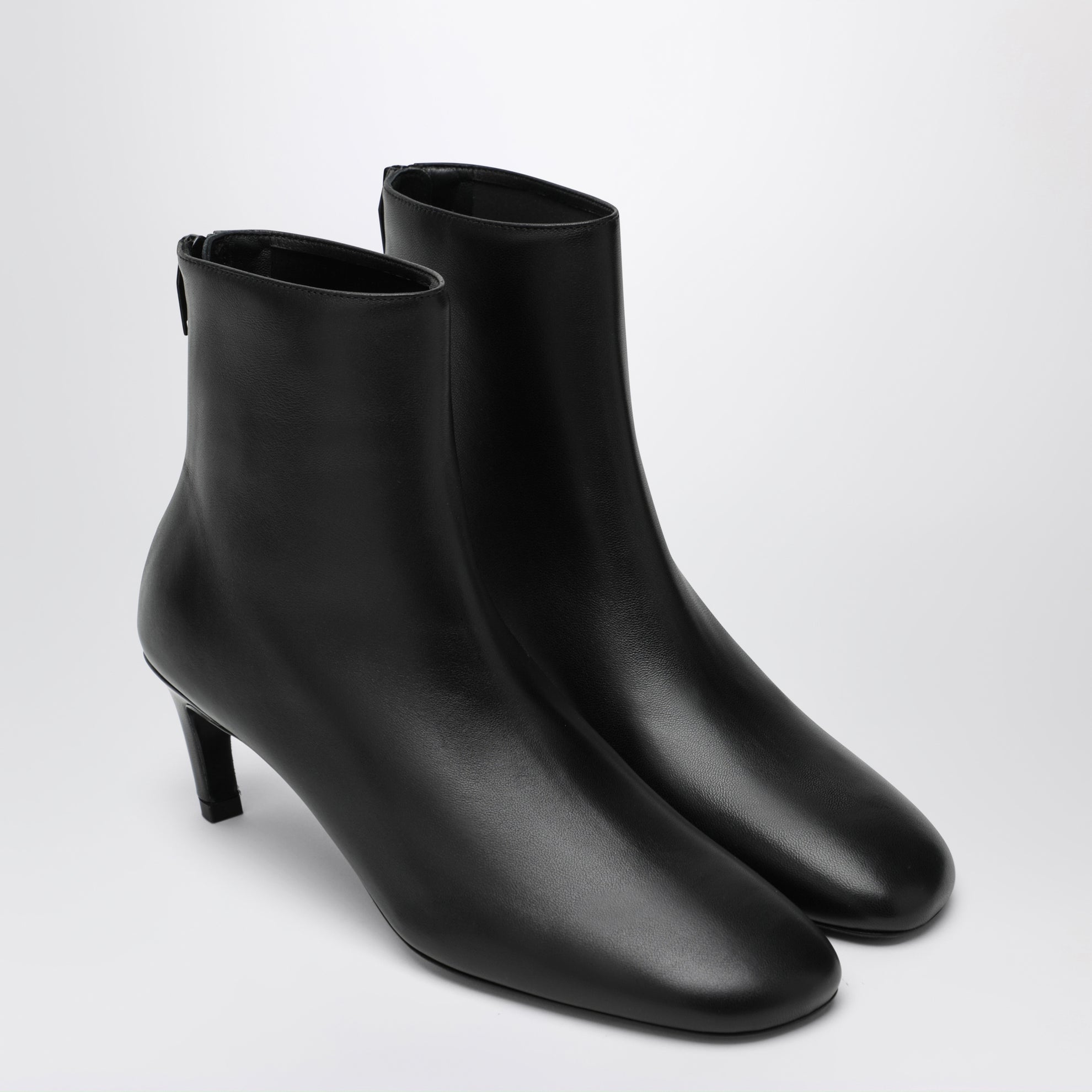 Nappa leather ankle boots in black