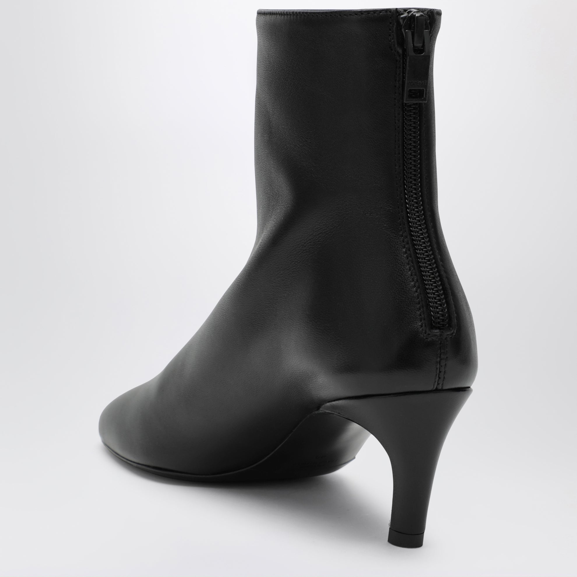 Nappa leather ankle boots in black