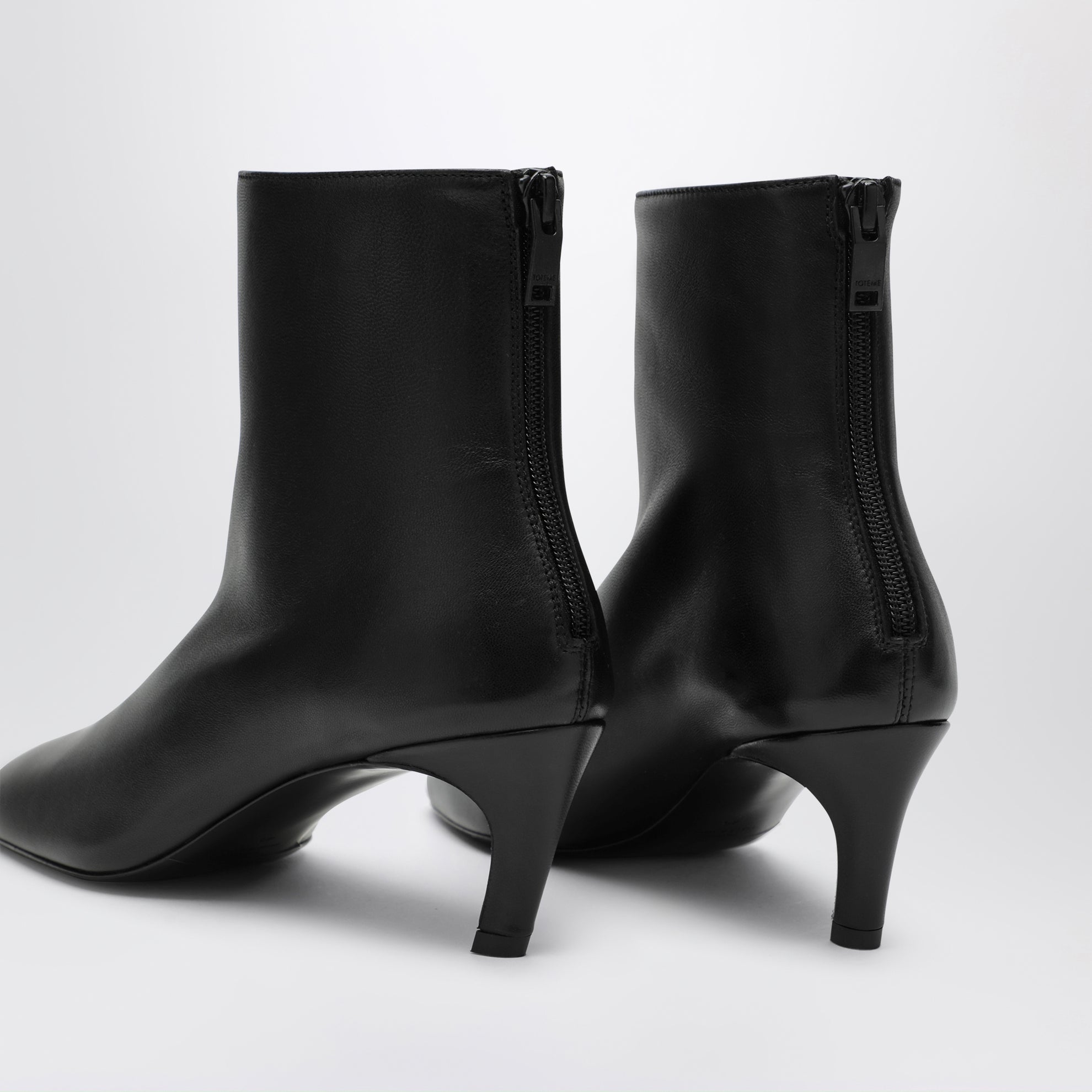 Nappa leather ankle boots in black