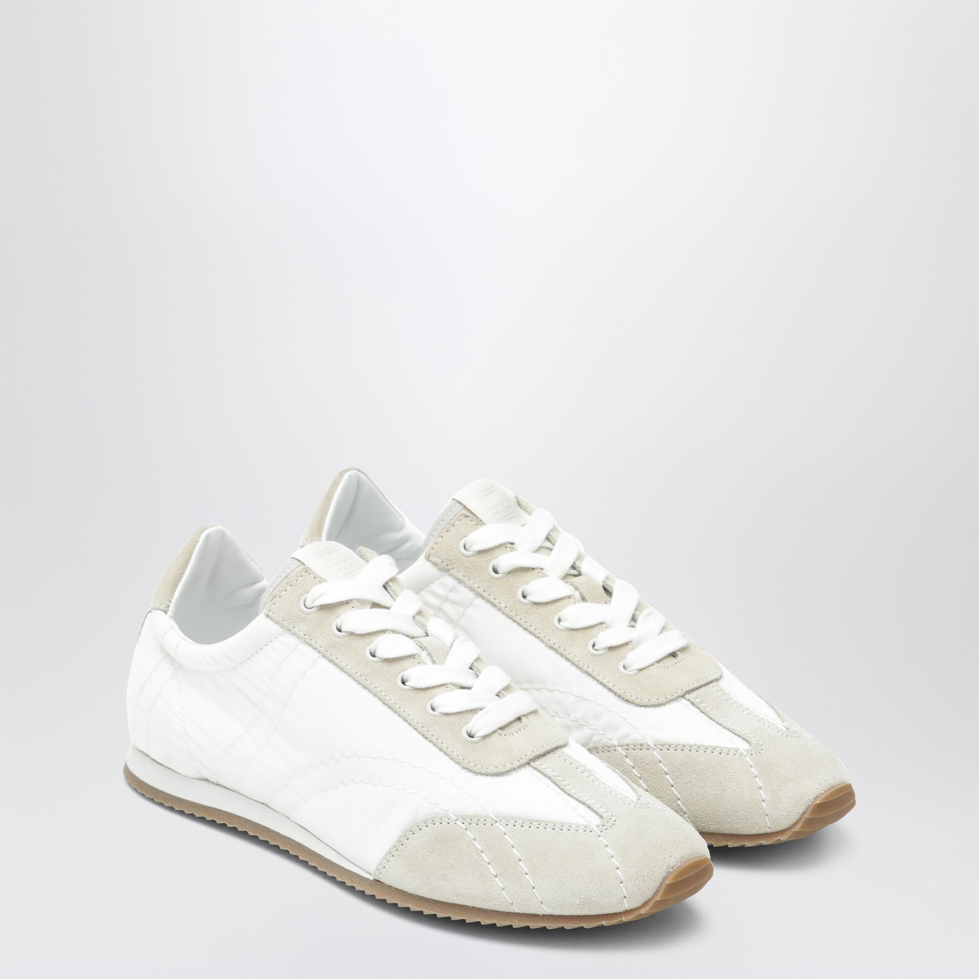 White and grey sport sneakers