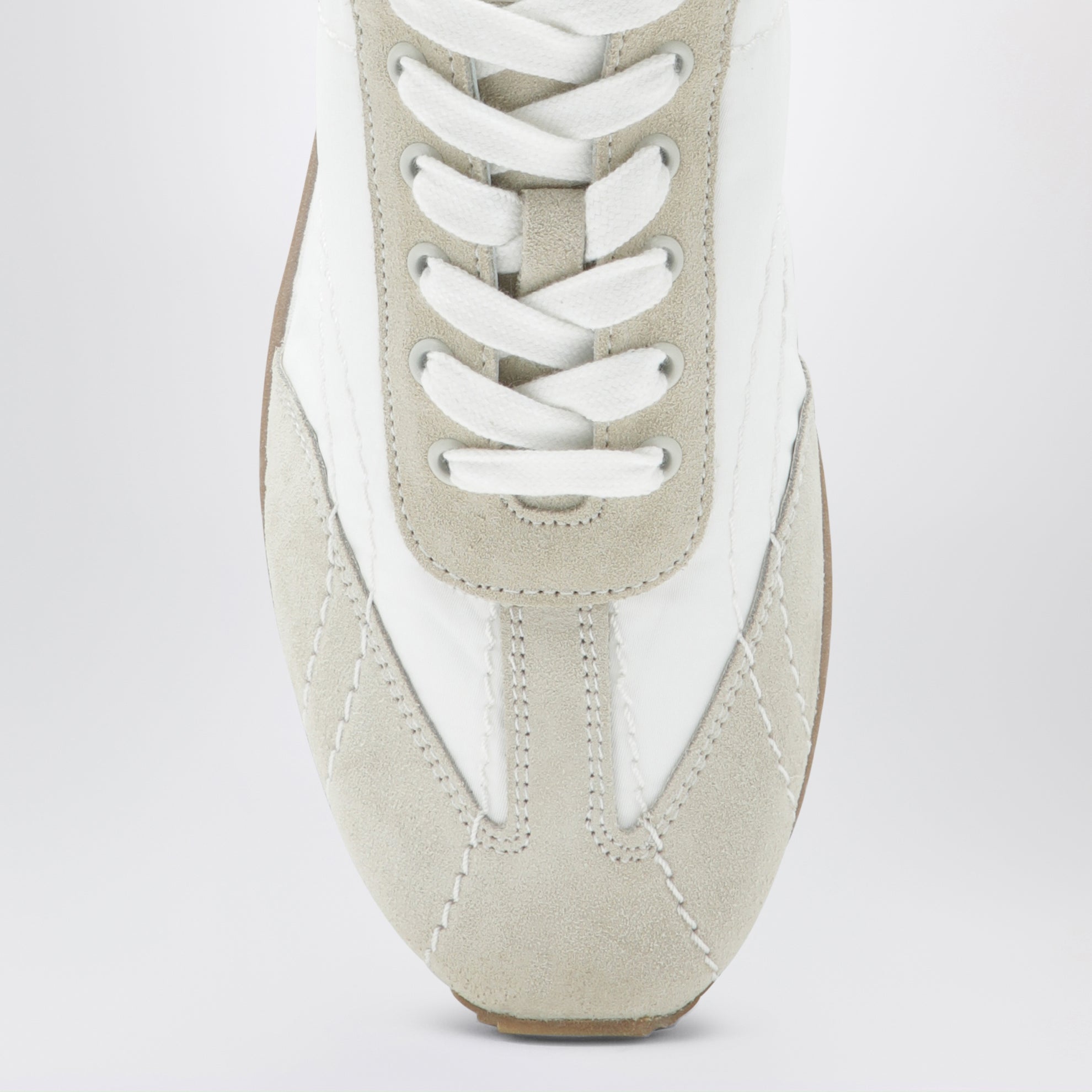 White and grey sport sneakers