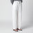 Pantalon en coton bio à pli simple blanc
