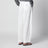 Pantalon en coton bio à pli simple blanc