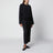 Fluid satin trousers in black viscose