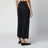 Fluid satin trousers in black viscose