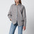 Oversized checked shirt in blue/orange organic cotton