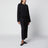 Heavy satin tunic with belt in black