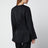 Heavy satin tunic with belt in black