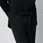 Heavy satin tunic with belt in black