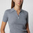 Polo a coste in cashmere e seta grigio mélange