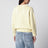 Oversize-Pullover mit Rundhalsausschnitt aus cremefarbener Baumwolle