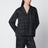 Camicia nera in seta con monogramma