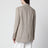 Leinenblazer mit offenen Fransenrevers in Beige