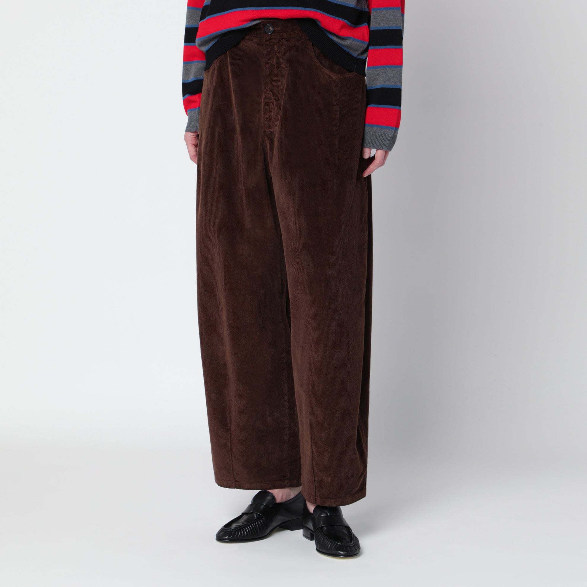 Brown corduroy trousers