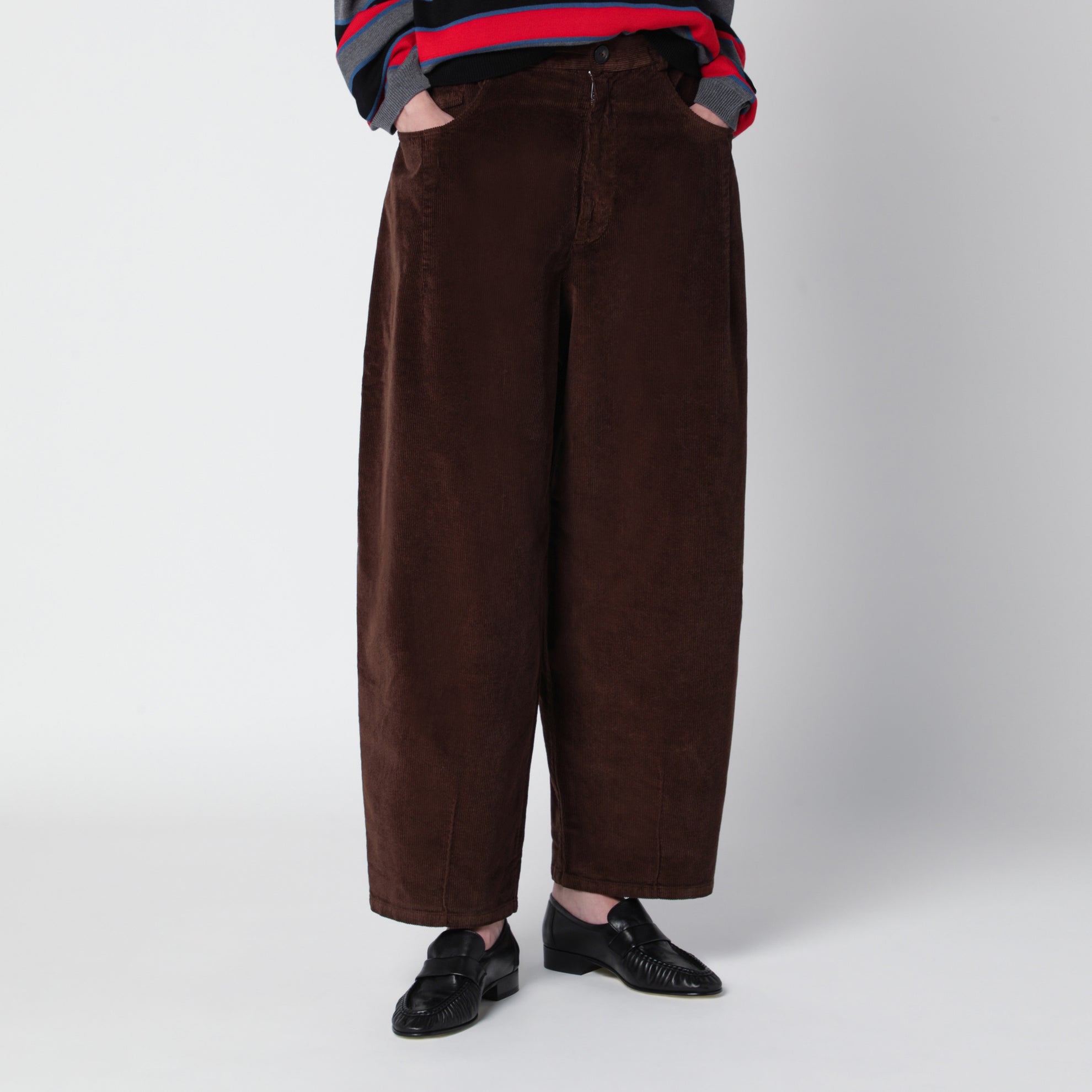 Brown corduroy trousers