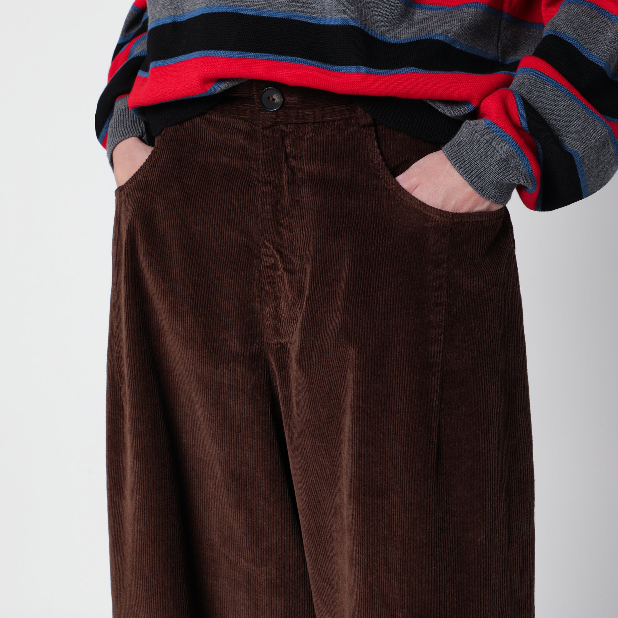 Brown corduroy trousers