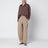 Camel curved-leg trousers