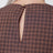 Brown/navy blue checked balloon dress