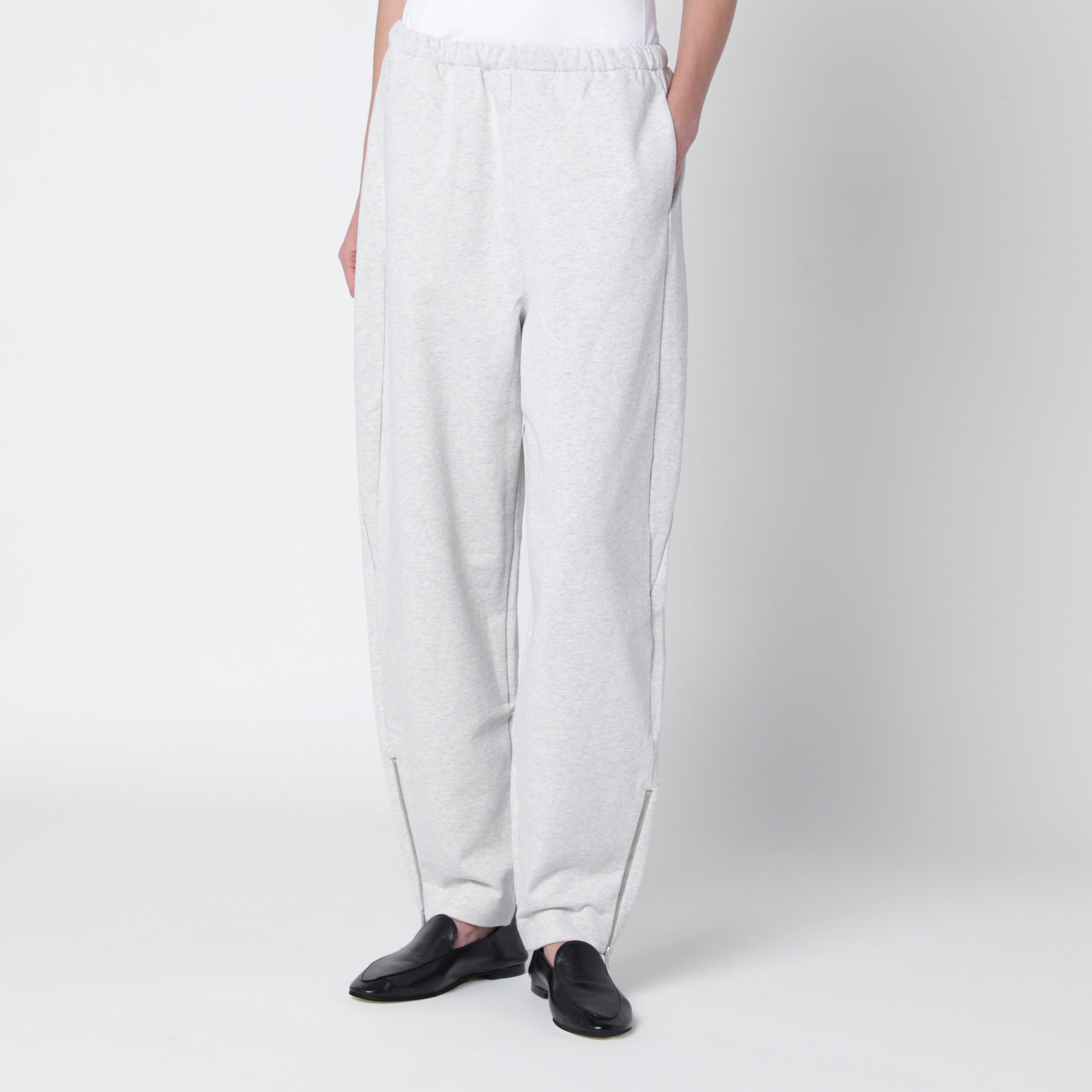 Grey cotton jogging trousers