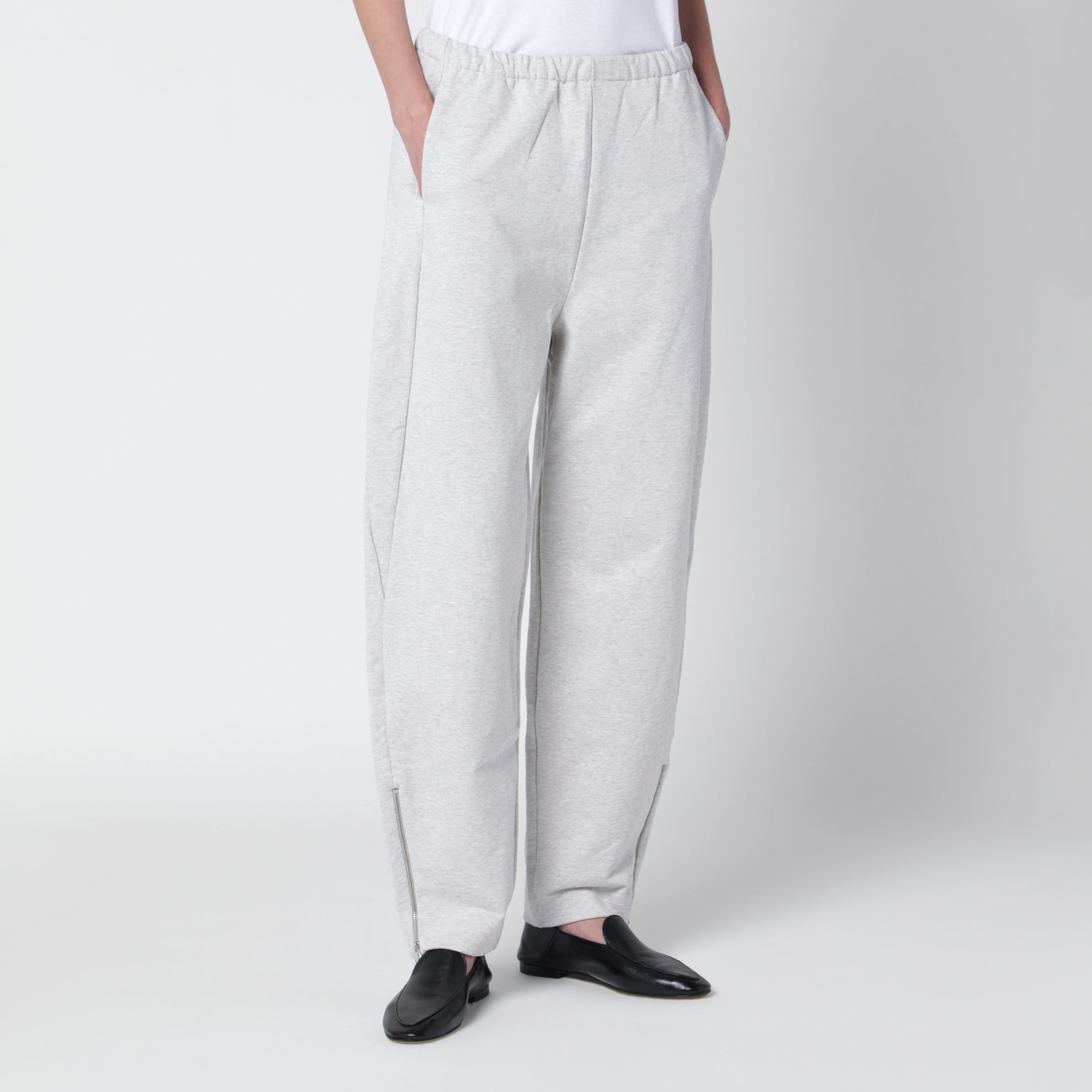 Grey cotton jogging trousers