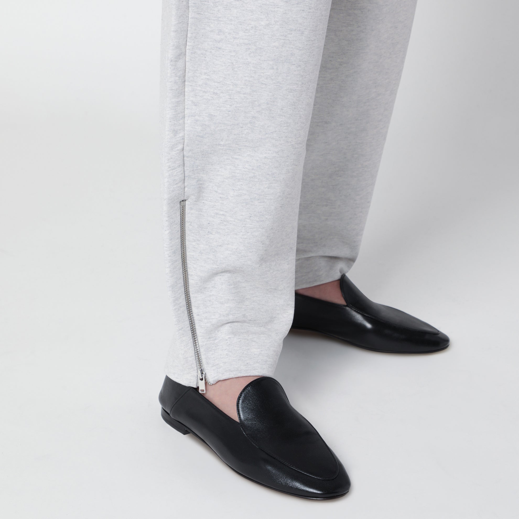 Grey cotton jogging trousers