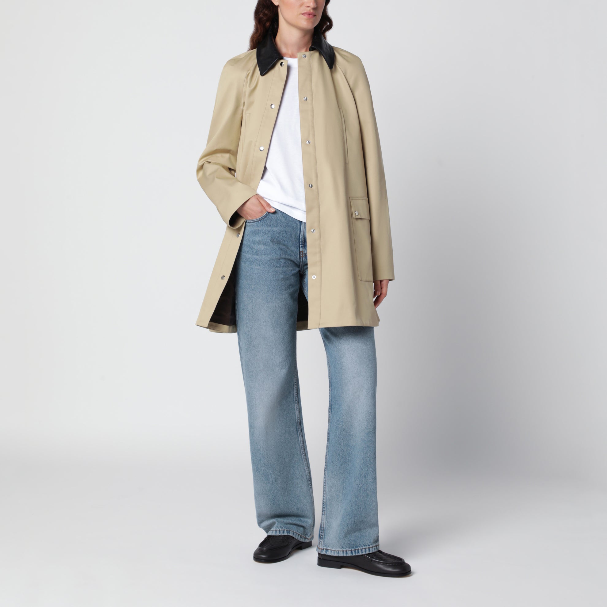 Cappotto voluminoso camel in cotone