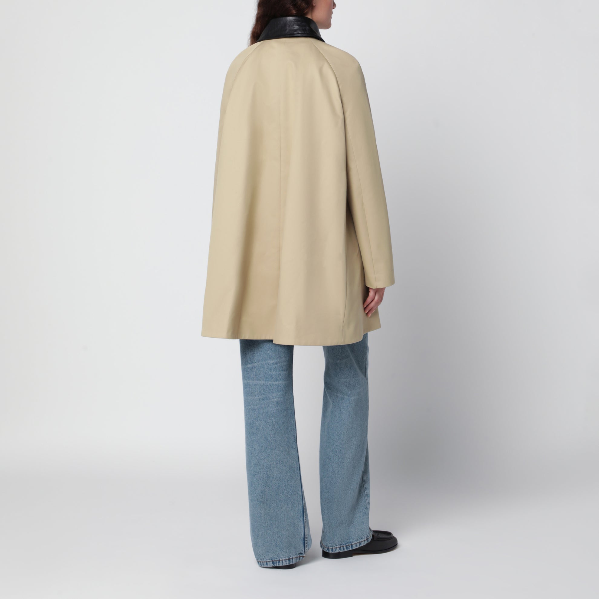 Cappotto voluminoso camel in cotone