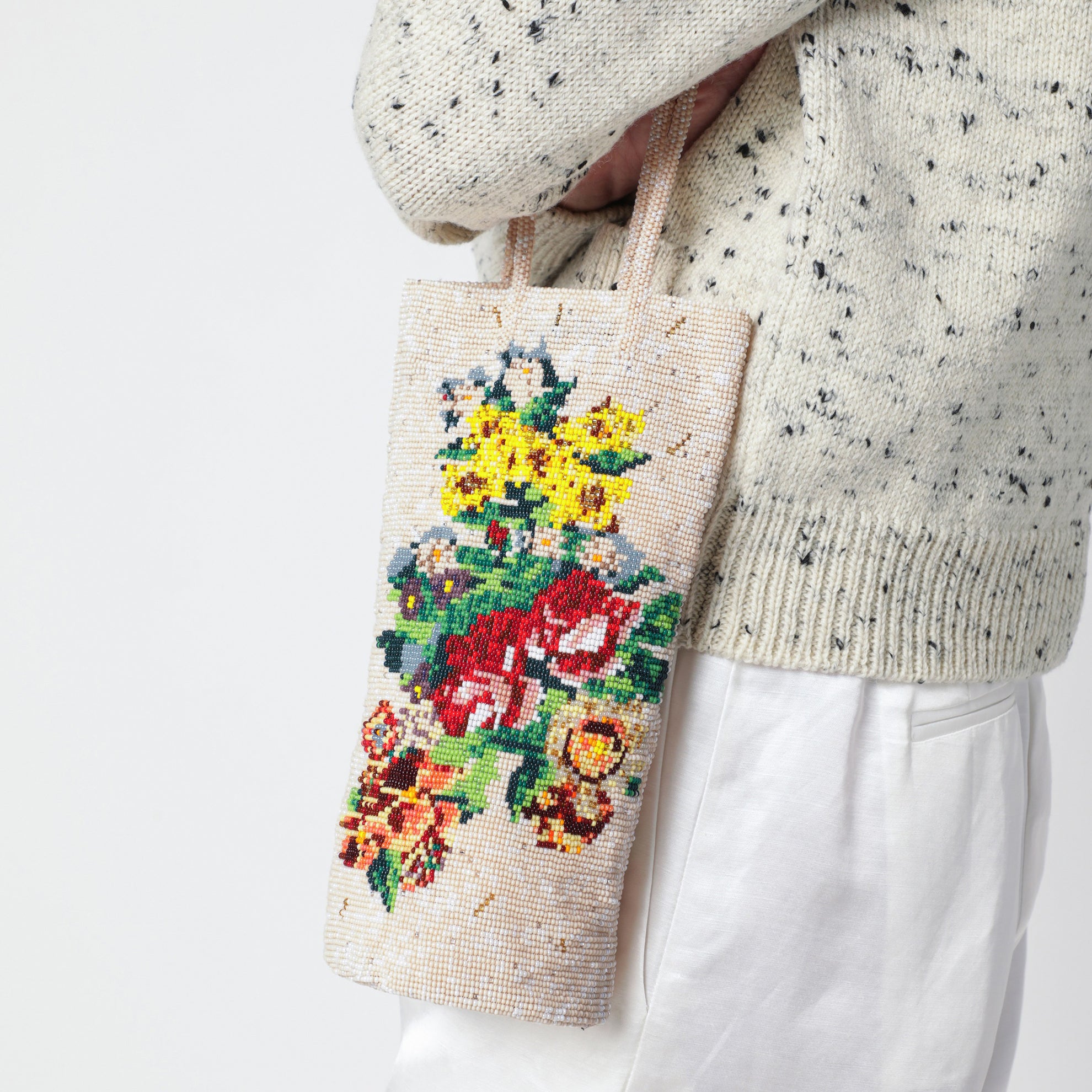 Narciso multicolour beaded bag
