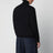 Schwarzer Rollkragenpullover aus Wolle