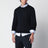 Maglione girocollo blu navy in lana
