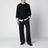 Maglione girocollo blu navy in lana