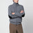 Cardigan con zip grigio in lana
